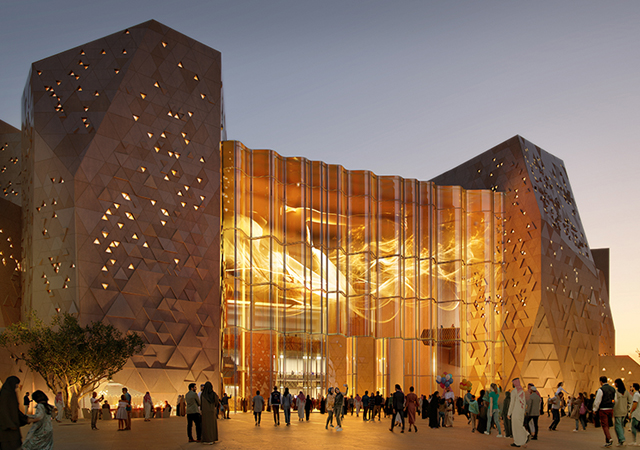 The 20,000-seat Diriyah Arena features Najdi architectural elements. 